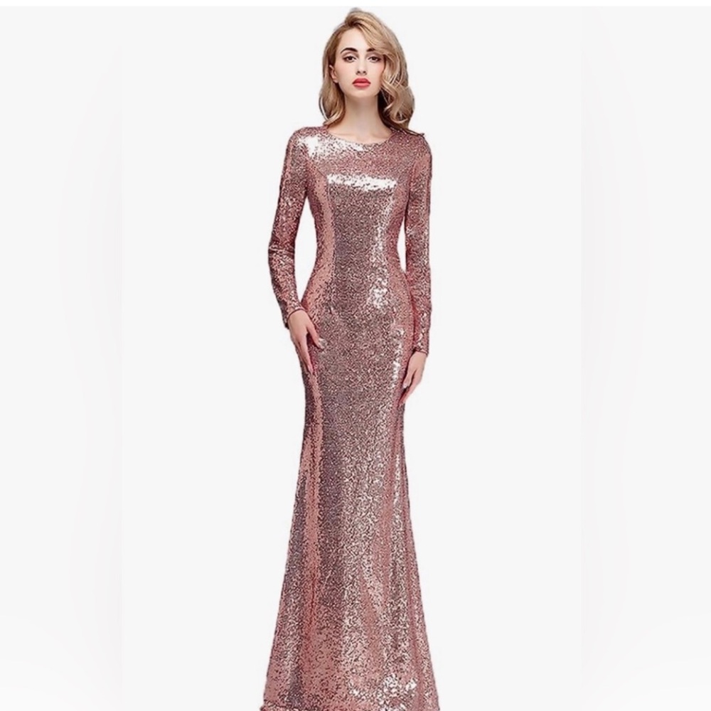 Size 14 beautiful sequin elegant pink dress